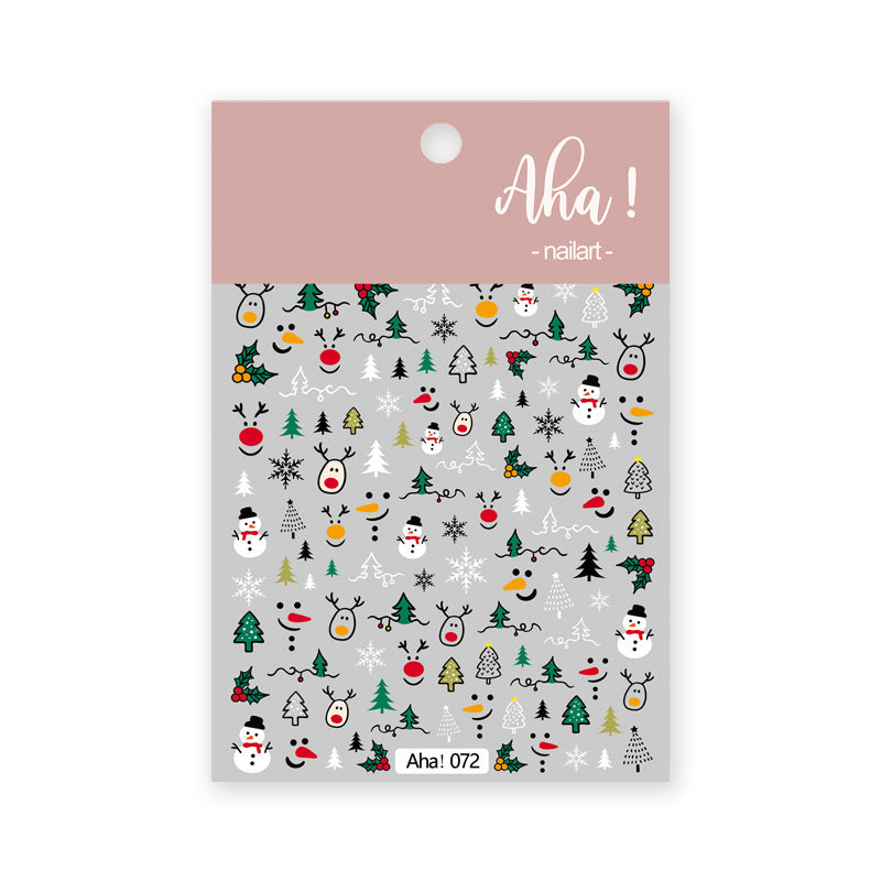 Santa Claus Cartoon Nail Art Stickers.