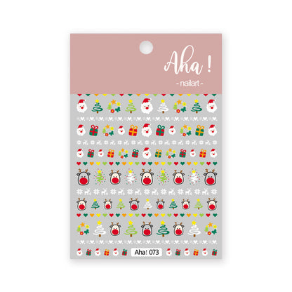 Santa Claus Cartoon Nail Art Stickers.