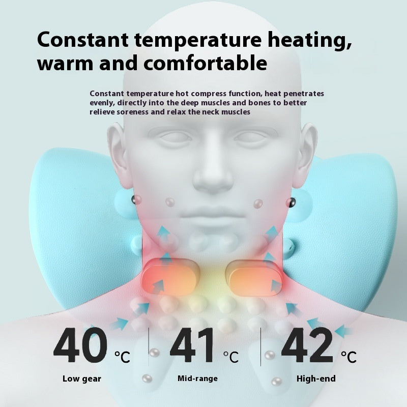 Portable Neck Massager for Cervical Spine Relief and Acupuncture Point Therapy.
