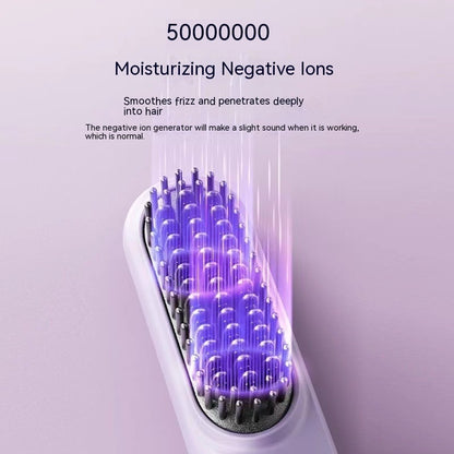 Portable Dual-Purpose Wireless Straightening Comb with Anion Hair Care.