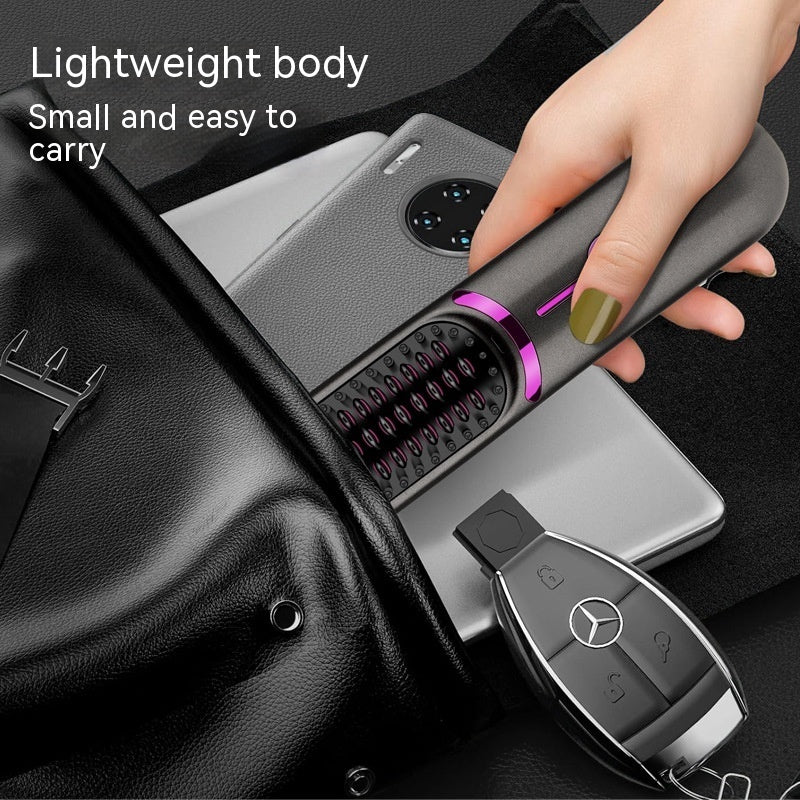Wireless USB Charging Straightening Comb for Hair Styling.