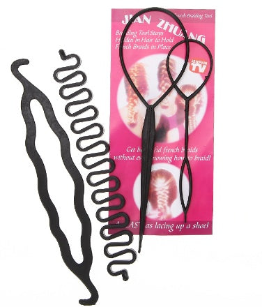 Braid Sponge Hair Coil Rod Double Hook Hair Dish Implement Modelling Pulls Hair Needle
