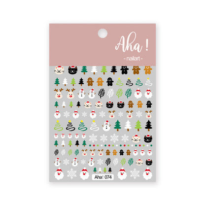 Santa Claus Cartoon Nail Art Stickers.