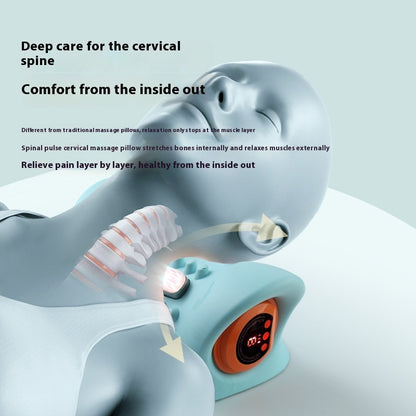 Portable Neck Massager for Cervical Spine Relief and Acupuncture Point Therapy.