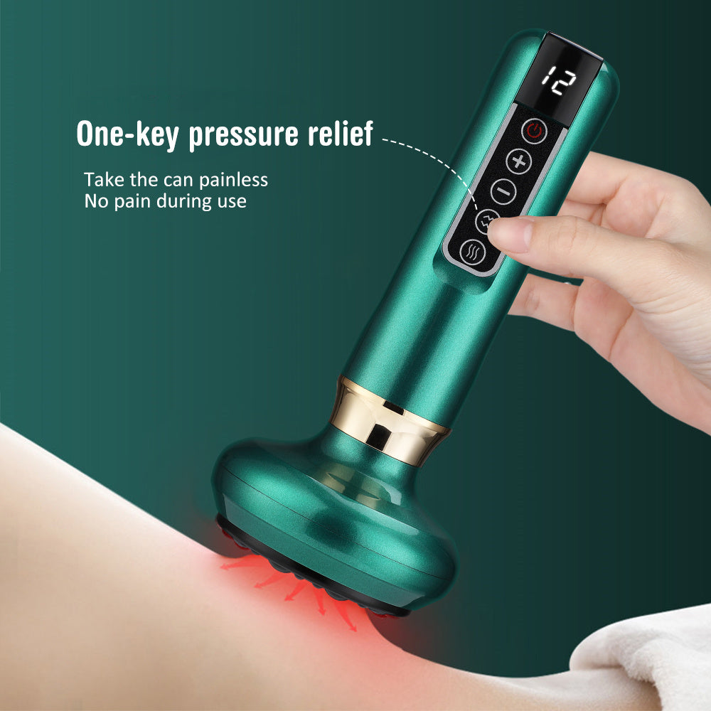 Electric Vacuum Cupping Massager for Body and Anti-Cellulite with Essential Oil.