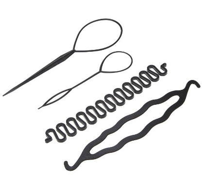 Braid Sponge Hair Coil Rod Double Hook Hair Dish Implement Modelling Pulls Hair Needle