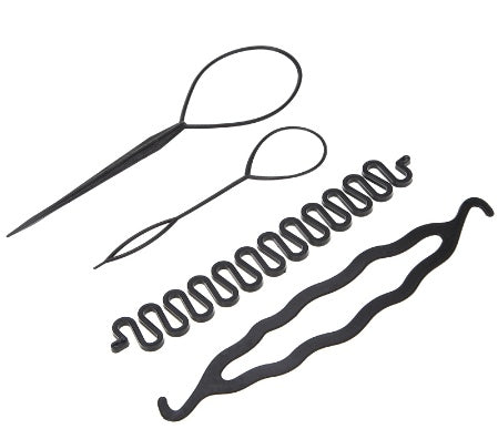 Braid Sponge Hair Coil Rod Double Hook Hair Dish Implement Modelling Pulls Hair Needle