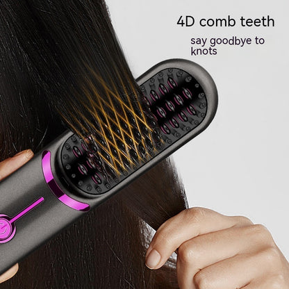 Wireless USB Charging Straightening Comb for Hair Styling.
