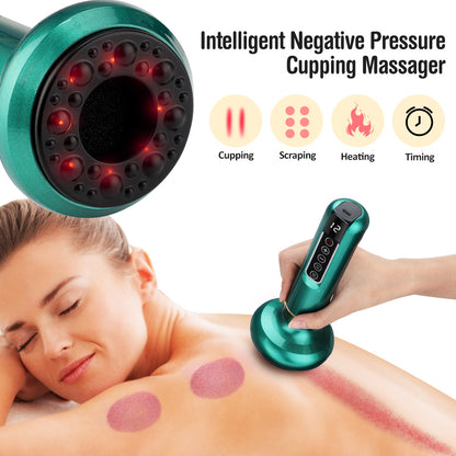 Electric Vacuum Cupping Massager for Body and Anti-Cellulite with Essential Oil.