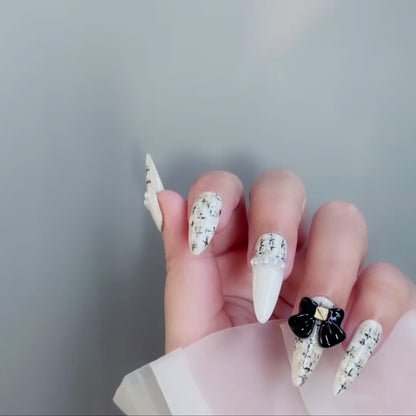 Light Luxury Tweed Nail Patches for a Premium Nail Art Look.
