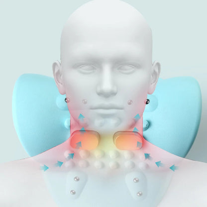 Portable Neck Massager for Cervical Spine Relief and Acupuncture Point Therapy.