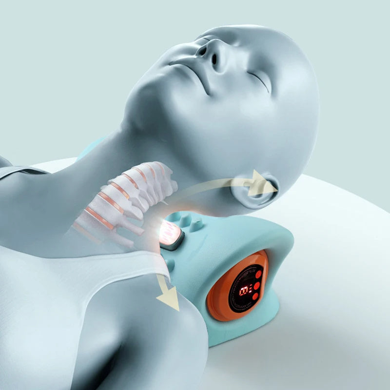 Portable Neck Massager for Cervical Spine Relief and Acupuncture Point Therapy.
