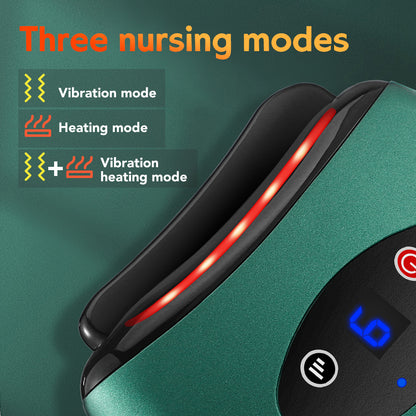 Electric Bianstone Gua Sha Board with Heating & Vibration for Skin Lifting, Wrinkle Removal, Lymphatic Drainage, and Facial/Neck Massaging.