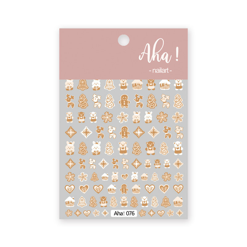 Santa Claus Cartoon Nail Art Stickers.