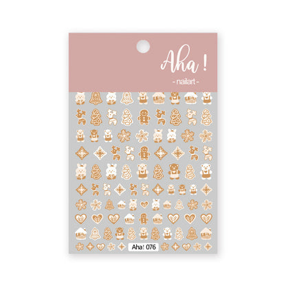 Santa Claus Cartoon Nail Art Stickers.