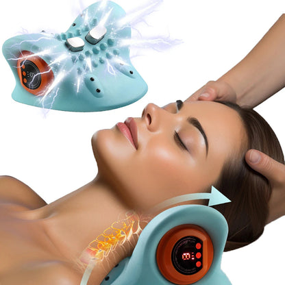 Portable Neck Massager for Cervical Spine Relief and Acupuncture Point Therapy.