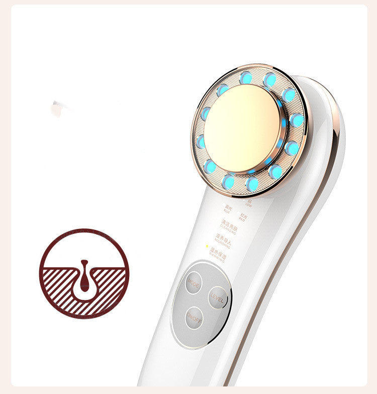7-in-1 Facial Massager & Skin Care Tool: Galvanic, High-Frequency, Face Lifting, Tightening, and Anti-Aging Machine.