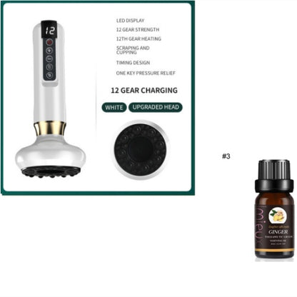 Electric Vacuum Cupping Massager for Body and Anti-Cellulite with Essential Oil.