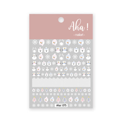 Santa Claus Cartoon Nail Art Stickers.