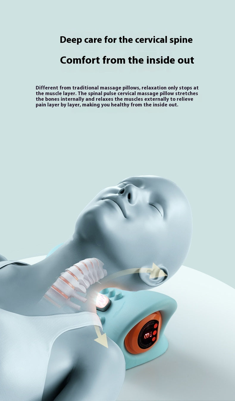 Portable Neck Massager for Cervical Spine Relief and Acupuncture Point Therapy.