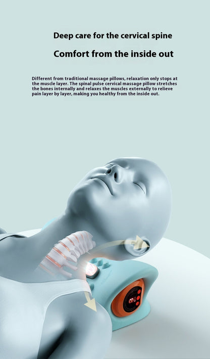 Portable Neck Massager for Cervical Spine Relief and Acupuncture Point Therapy.