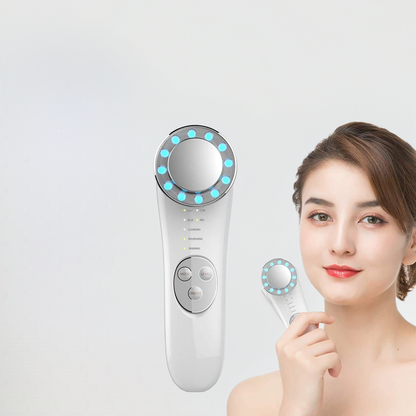 7-in-1 Facial Massager & Skin Care Tool: Galvanic, High-Frequency, Face Lifting, Tightening, and Anti-Aging Machine.